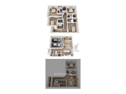 Floor plan for 4 beds, 2.5 baths, 2094 sqft